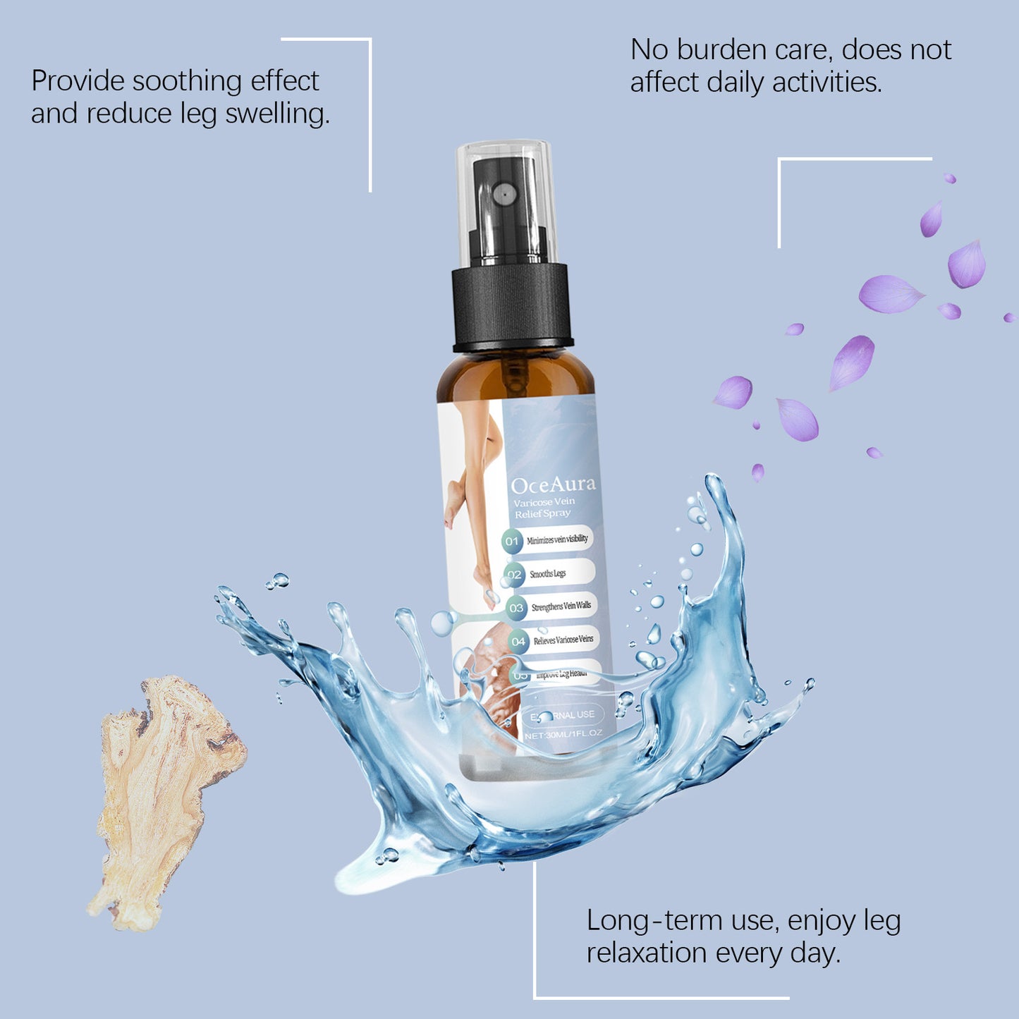 Leg Tension Relief Spray for Swelling, Soreness, and Vein Care